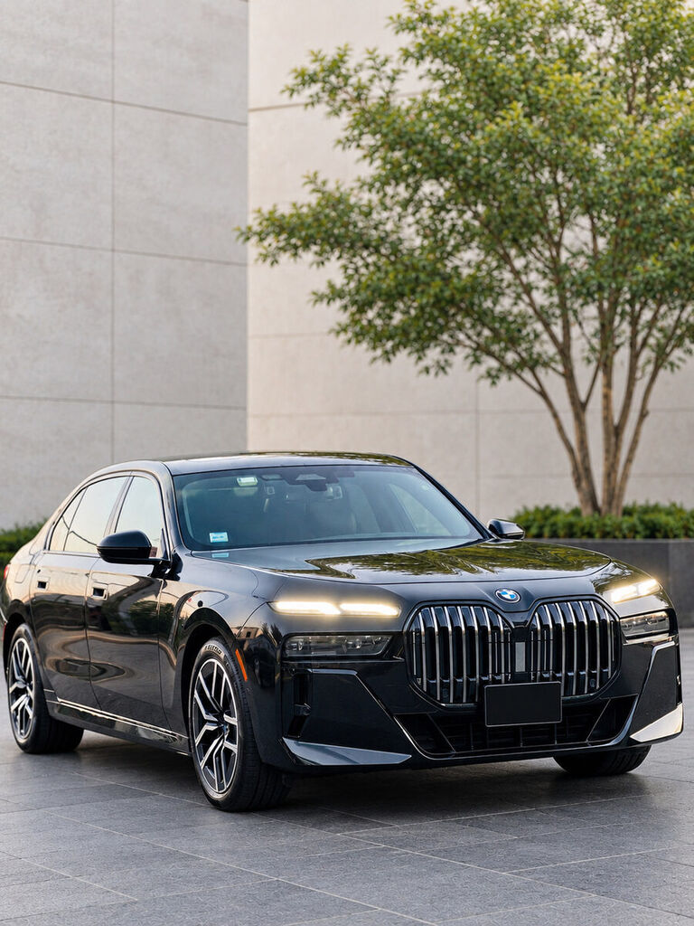BMW 7 Series front exterior with plate concealed